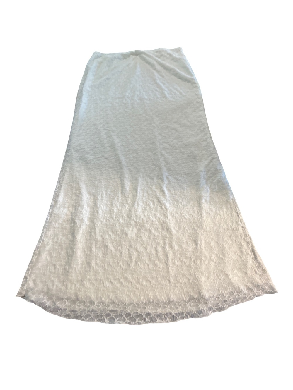 See You Monday Floral Romantic Lace Maxi Skirt Cream White Boho Coquette XL